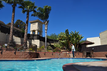 Owner, Scott Mann, servicing a pool